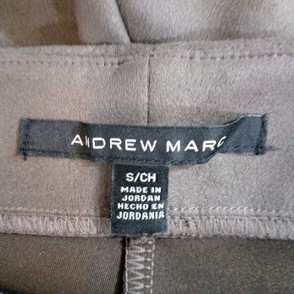 Andrew Marc Pants Womens Small Pull On Brown Taupe Soft Stretch Faux Suede - Picture 5 of 6